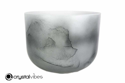 10" C# Note 432Hz Perfect Pitch Black Tourmaline Gemstone Fusion Empyrean Crystal Singing Bowl UP -35 cents  11001679