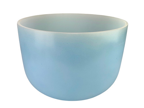 12" E Note 432Hz Perfect Pitch Aquamarine Empyrean Fusion Crystal Singing Bowl Crystal Vibes UP -35 cents  11003286