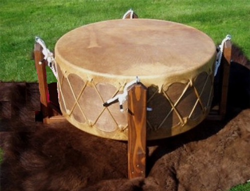 Sunreed's Pow Wow Drum with Buffalo Hide