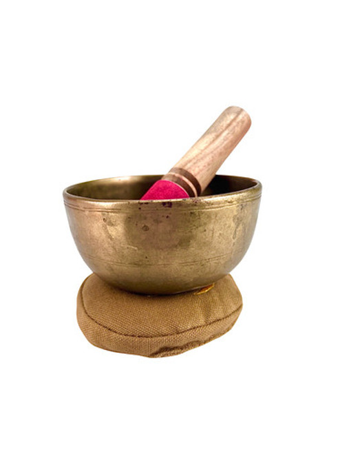 4.5" A#/E Note Antique Himalayan Bowl #a3151023
