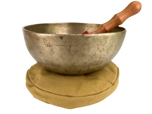8" C#/G# Note Antique Himalayan Singing Bowl #c8751023