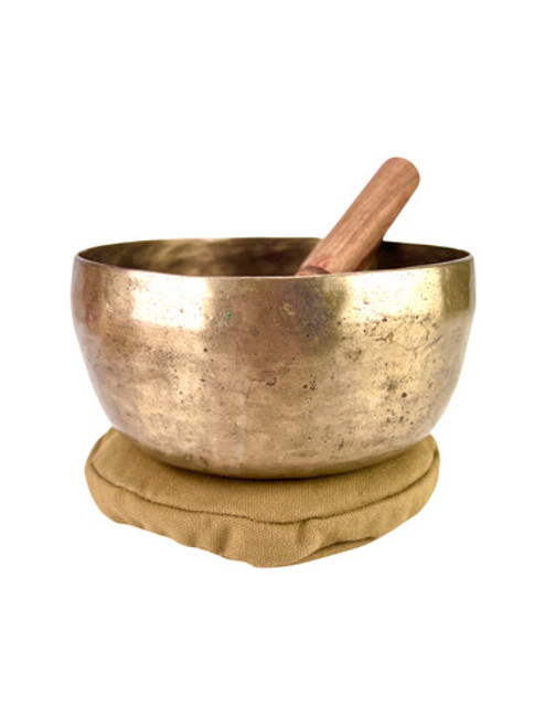 6.75" G#/D Note Antique Himalayan Singing Bowl #g7551023