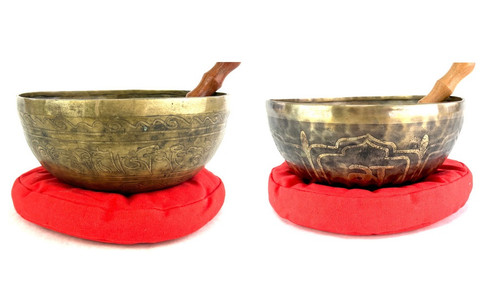 9" A#/B 6hz Theta Binaural Himalayan Bowl Set
