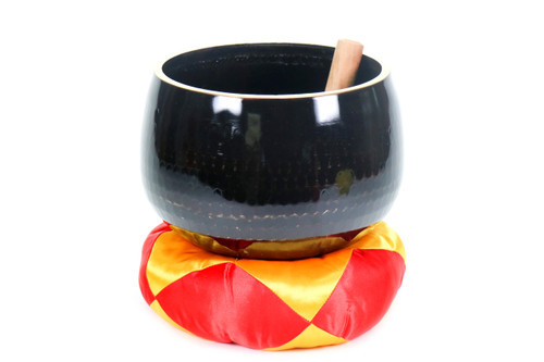 Black 432Hz A Note Japanese Style Rin Gong Singing Bowl 10" -25 cents  66000379 * slight buzz discount