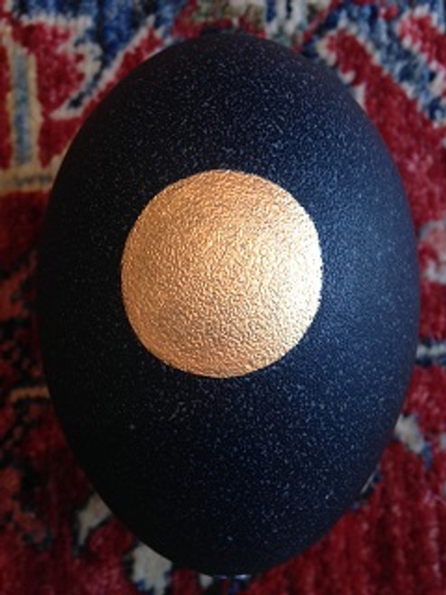 Egg of Creation   --    Women's Mysteries Rattle  -  Emu Egg - Sun & Moon