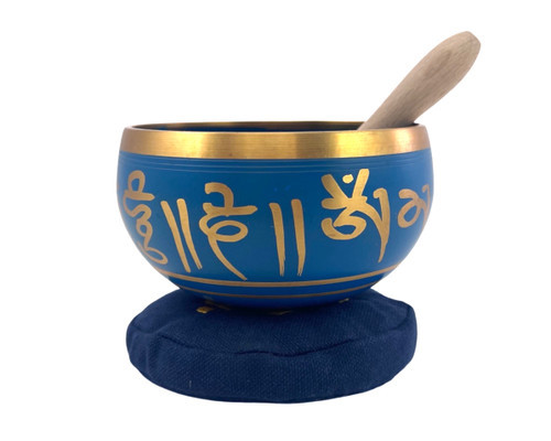 Blue Cast Tibetan Singing Bowl 4"
