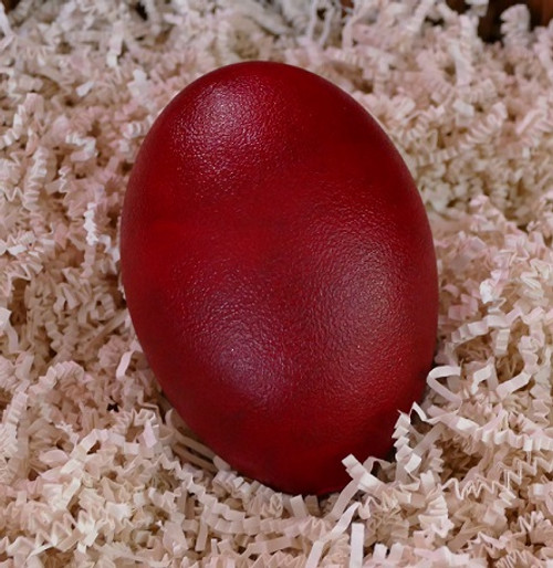 Egg of Creation - Women's Mysteries Rattle - Red, painted Emu Egg, our Womb Rattle.