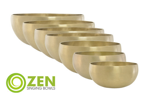 6.25-12.25" 7-Note Zen Bioconcert Series Singing Bowl Set #zbcset52